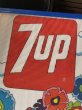 画像10: Vintage 7UP Soda Peter Max Floral Cardboard Store Sign w/Frame (R608) (10)
