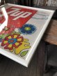 画像7: Vintage 7UP Soda Peter Max Floral Cardboard Store Sign w/Frame (R609) (7)