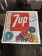画像16: Vintage 7UP Soda Peter Max Floral Cardboard Store Sign w/Frame (R609) (16)