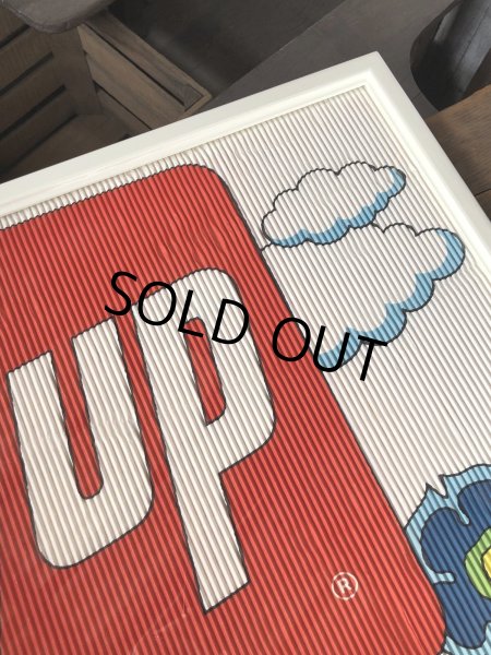 画像10: Vintage 7UP Soda Peter Max Floral Cardboard Store Sign w/Frame (R609) (10)