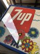 画像6: Vintage 7UP Soda Peter Max Floral Cardboard Store Sign w/Frame (R608) (6)
