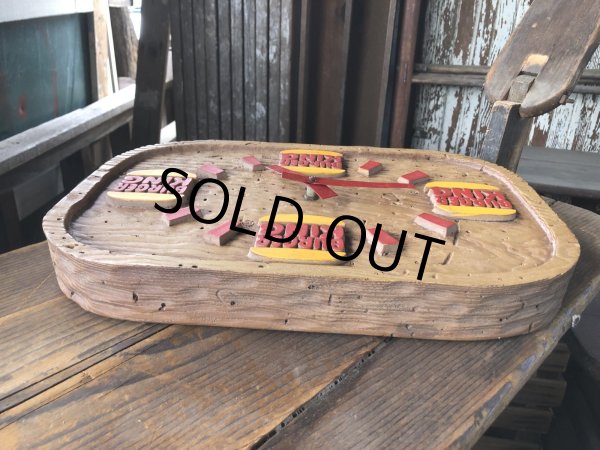 画像4: 70s Vintage BURGER KING Store Display Faux Wood Wall Clock Sign (R610) (4)