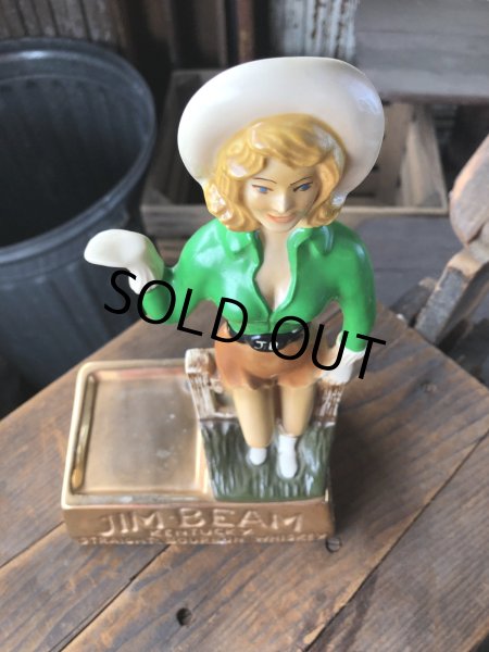 画像17: 70s Vintage Advertising JIM BEAM Bourbon Whiskey Cowgirl Counter Display Statue (R613) (17)