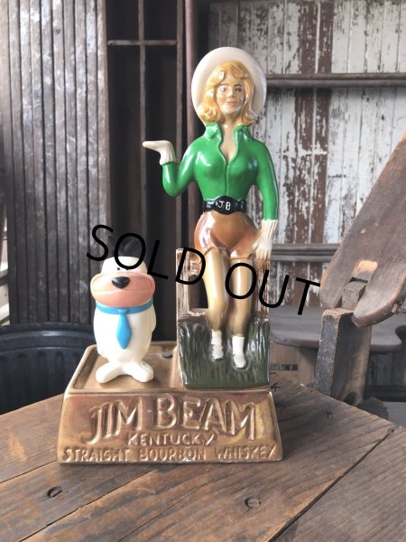 画像19: 70s Vintage Advertising JIM BEAM Bourbon Whiskey Cowgirl Counter Display Statue (R613) (19)