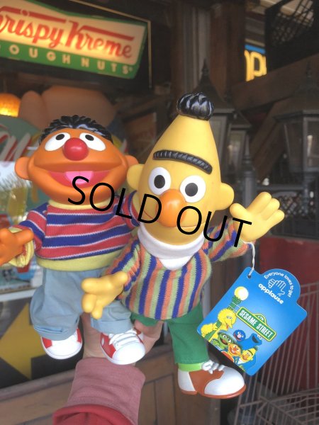 画像13: 90s Vintage Applause SESAME STREET Ernie ＆ Bert Doll Set (R615) (13)