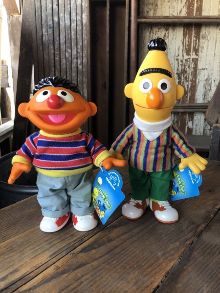 画像1: 90s Vintage Applause SESAME STREET Ernie ＆ Bert Doll Set (R615) (1)