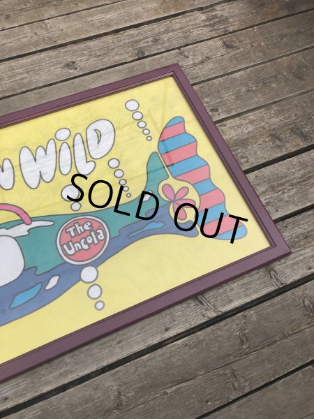 画像10: Vintage 7UP WET UN WiLD Green Bottle Submarine w/Frame 150cm x 82cm Big Size (R616) (10)