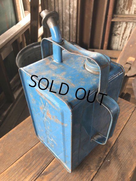 画像4: 50s Vintage ESSO Blue Valor Paraffin Can (R628)  (4)