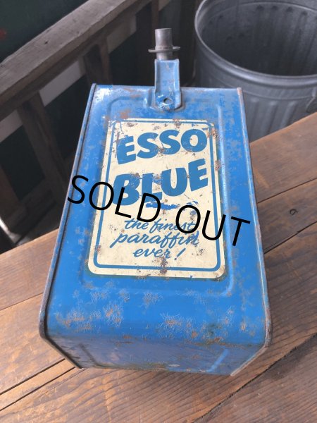 画像20: 50s Vintage ESSO Blue Valor Paraffin Can (R628)  (20)