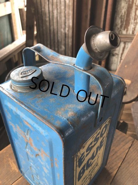 画像13: 50s Vintage ESSO Blue Valor Paraffin Can (R628)  (13)