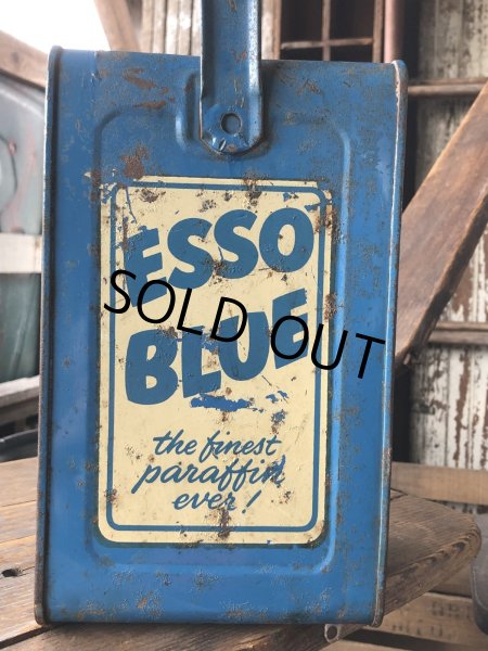 画像10: 50s Vintage ESSO Blue Valor Paraffin Can (R628)  (10)