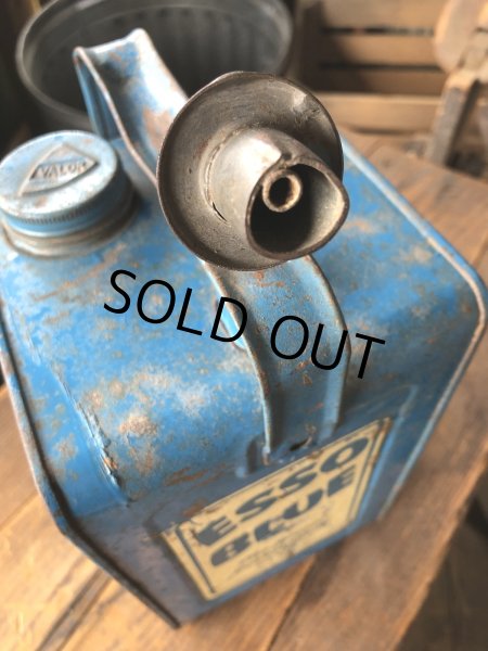 画像14: 50s Vintage ESSO Blue Valor Paraffin Can (R628)  (14)