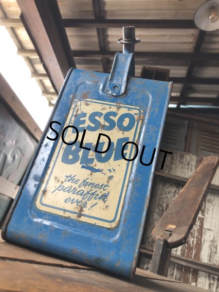 画像9: 50s Vintage ESSO Blue Valor Paraffin Can (R628)  (9)