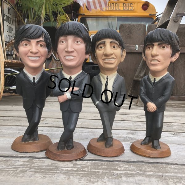画像1: 80s Vintage ESCO The Beatles Chalkware Statues Complete Set (R630) (1)