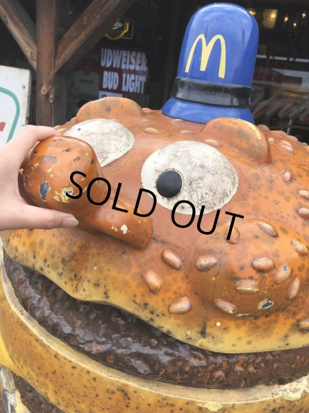 画像2: 70s Vintage Mcdonald's Playland Officer Big Mac Head Statue Huge (R633) (2)