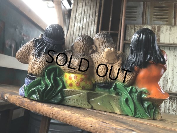 画像4: 70s Universal Statuary Corp V. Kendrick Hippy &amp; Parents Gorilla Figure Statue (R634) (4)