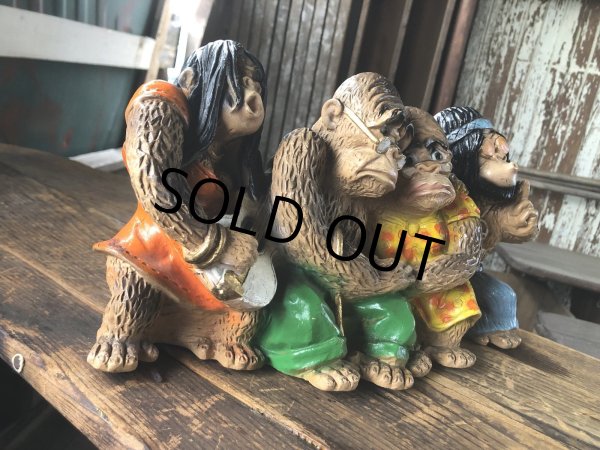 画像5: 70s Universal Statuary Corp V. Kendrick Hippy &amp; Parents Gorilla Figure Statue (R634) (5)