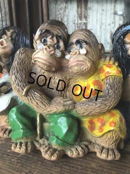 画像10: 70s Universal Statuary Corp V. Kendrick Hippy &amp; Parents Gorilla Figure Statue (R634) (10)