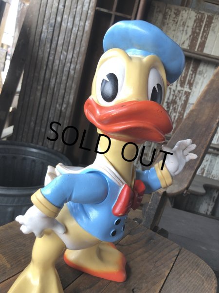 画像15: 60s Vintage Ledraplastic Ledra Disney Donald Duck Squeak Rubber Toy BIG SIZE (R640) (15)