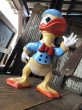 画像9: 60s Vintage Ledraplastic Ledra Disney Donald Duck Squeak Rubber Toy BIG SIZE (R640) (9)