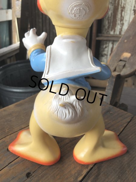 画像13: 60s Vintage Ledraplastic Ledra Disney Donald Duck Squeak Rubber Toy BIG SIZE (R640) (13)