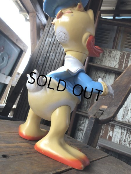 画像12: 60s Vintage Ledraplastic Ledra Disney Donald Duck Squeak Rubber Toy BIG SIZE (R640) (12)