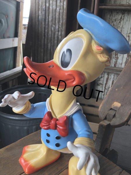 画像8: 60s Vintage Ledraplastic Ledra Disney Donald Duck Squeak Rubber Toy BIG SIZE (R640) (8)