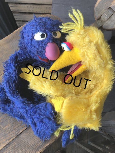 画像10: 70s Vintage Sesame Street Grover Hand Puppet Doll (R663) (10)
