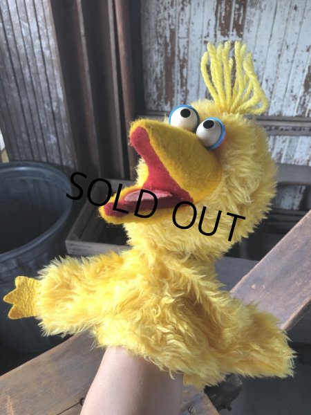 画像9: 80s Vintage Sesame Street Big Bird Hand Puppet Doll (R663) (9)