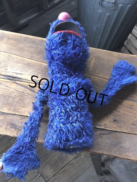 画像5: 70s Vintage Sesame Street Grover Hand Puppet Doll (R663) (5)