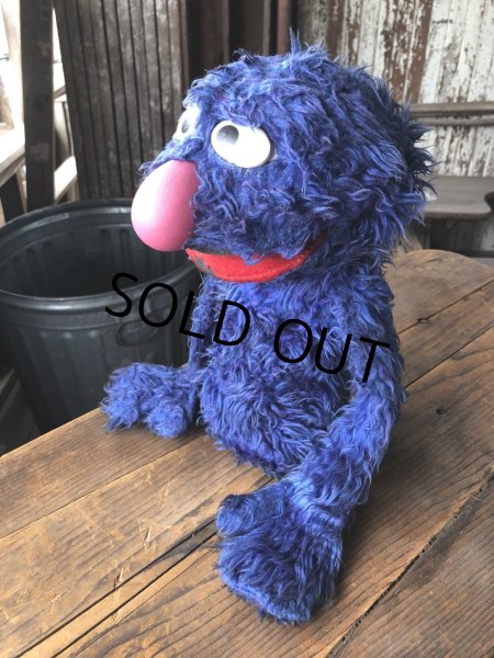画像2: 70s Vintage Sesame Street Grover Hand Puppet Doll (R663) (2)