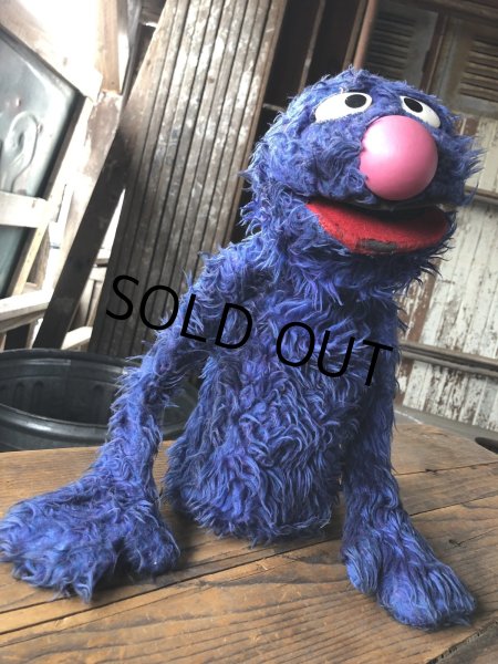 画像4: 70s Vintage Sesame Street Grover Hand Puppet Doll (R663) (4)