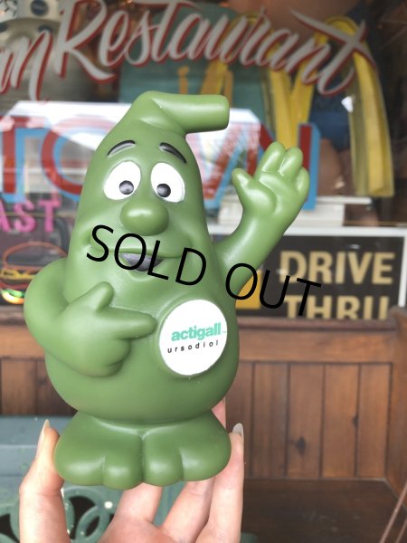 画像1: 80s Vintage Advertising Actigall Ursodiol Gallbladder Mascot Vinyl Doll (R665) (1)