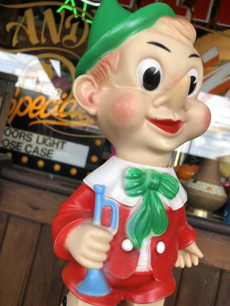 画像7: 60s Vintage Ledraplastic Ledra Disney Pinocchio Squeak Rubber Toy 35cm (R668) (7)