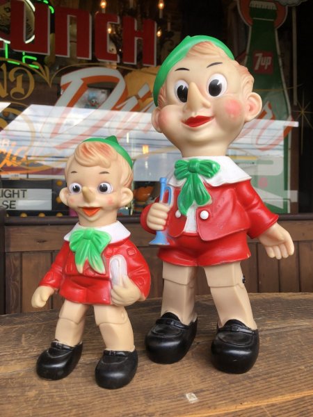 画像16: 60s Vintage Ledraplastic Ledra Disney Pinocchio Squeak Rubber Toy 35cm (R668) (16)