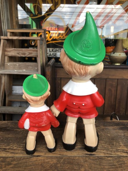 画像15: 60s Vintage Ledraplastic Ledra Disney Pinocchio Squeak Rubber Toy 35cm (R668) (15)