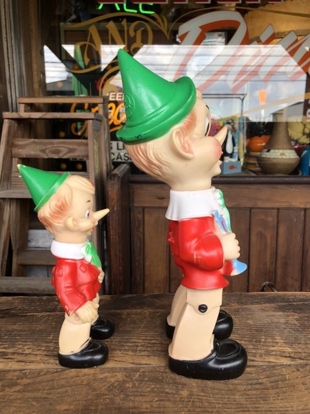 画像14: 60s〜 Vintage Ledraplastic Ledra Disney Pinocchio Squeak Rubber Toy 23cm (R669) (14)