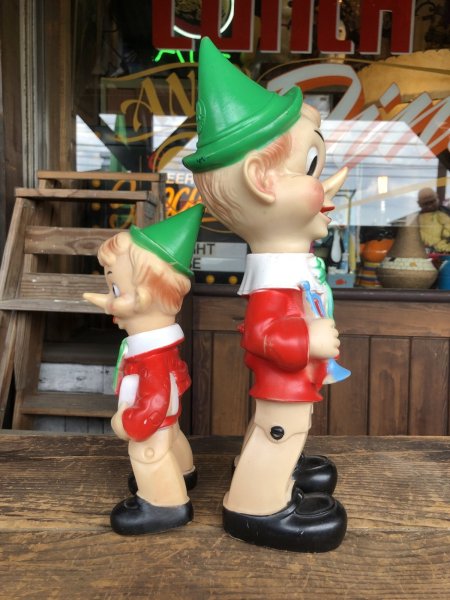 画像14: 60s Vintage Ledraplastic Ledra Disney Pinocchio Squeak Rubber Toy 35cm (R668) (14)