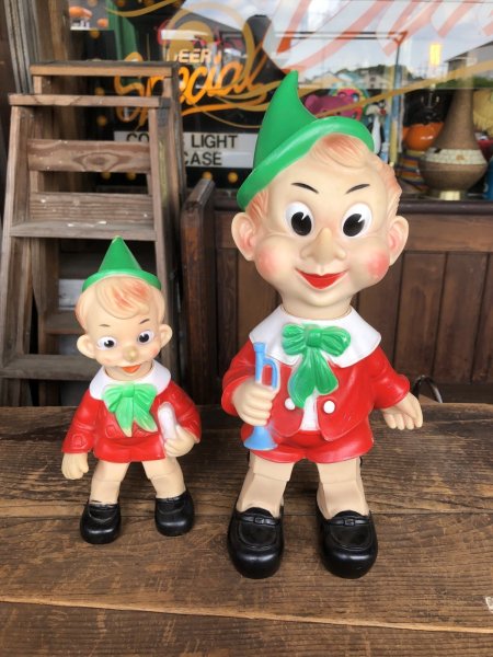 画像13: 60s〜 Vintage Ledraplastic Ledra Disney Pinocchio Squeak Rubber Toy 23cm (R669) (13)