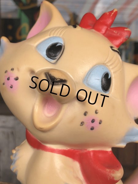 画像10: 60s Vintage Ledraplastic Ledra Disney The Aristocats Marie Squeak Rubber Toy (R670) (10)