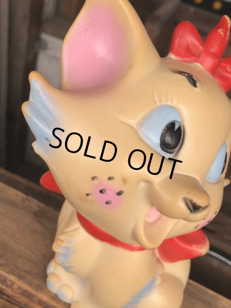 画像9: 60s Vintage Ledraplastic Ledra Disney The Aristocats Marie Squeak Rubber Toy (R670) (9)