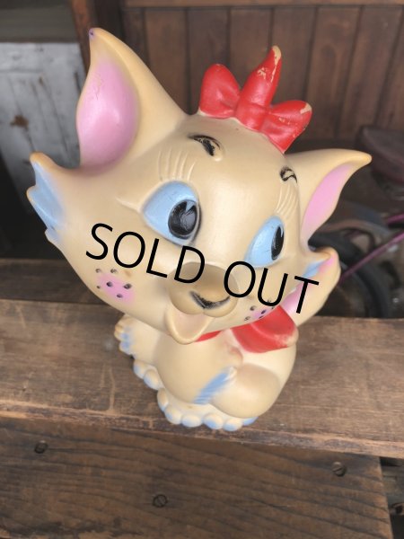 画像6: 60s Vintage Ledraplastic Ledra Disney The Aristocats Marie Squeak Rubber Toy (R670) (6)
