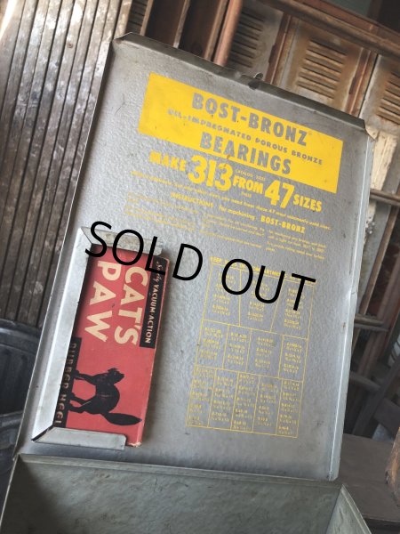 画像21: Vintage Bost-Bronz Bronze Bearings Bank Metal Cabinet (R704) (21)