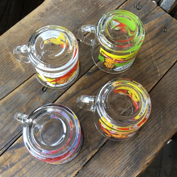 画像10: 80s Vintage ANCHOR HOCKING Glass McDonald's GARFIELD Mug Cup SET (R706) (10)