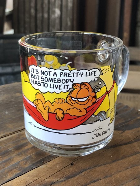 画像2: 80s Vintage ANCHOR HOCKING Glass McDonald's GARFIELD Mug Cup SET (R706) (2)