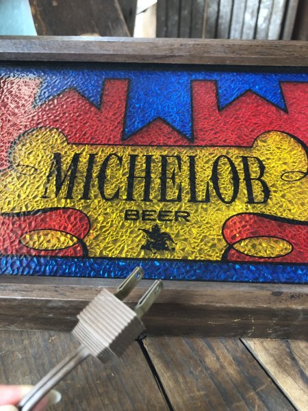 画像11: Vintage Michelob Beer Advertising Store Display Lighted Sign (R708) (11)