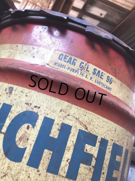 画像11: Vintage RICHFIELD Oil 115lb Drum Can (R709) (11)