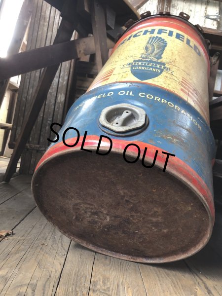 画像8: Vintage RICHFIELD Oil 115lb Drum Can (R709) (8)
