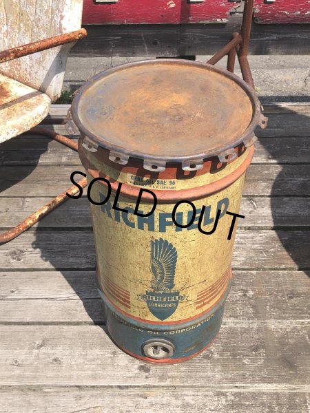 画像19: Vintage RICHFIELD Oil 115lb Drum Can (R709) (19)