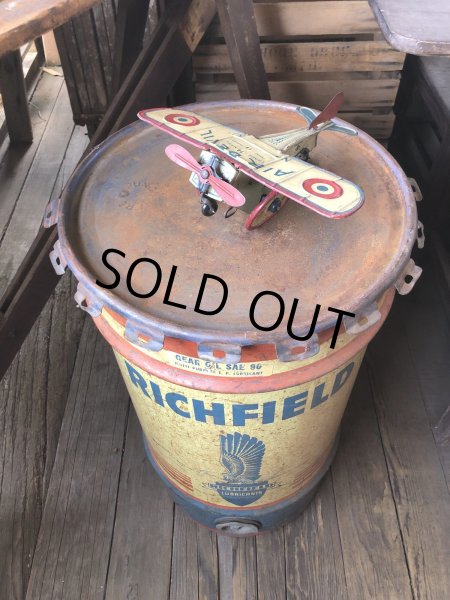 画像17: Vintage RICHFIELD Oil 115lb Drum Can (R709) (17)